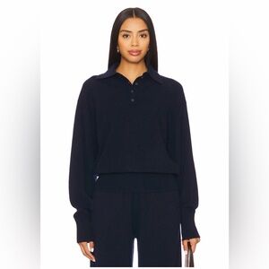 EAVES Hansen Wool Cashmere Sweater in Navy - xs